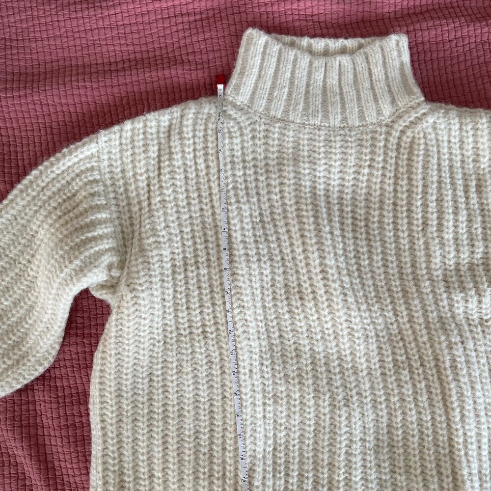 First Rite Undyed Ivory Tunic Turtleneck - XS